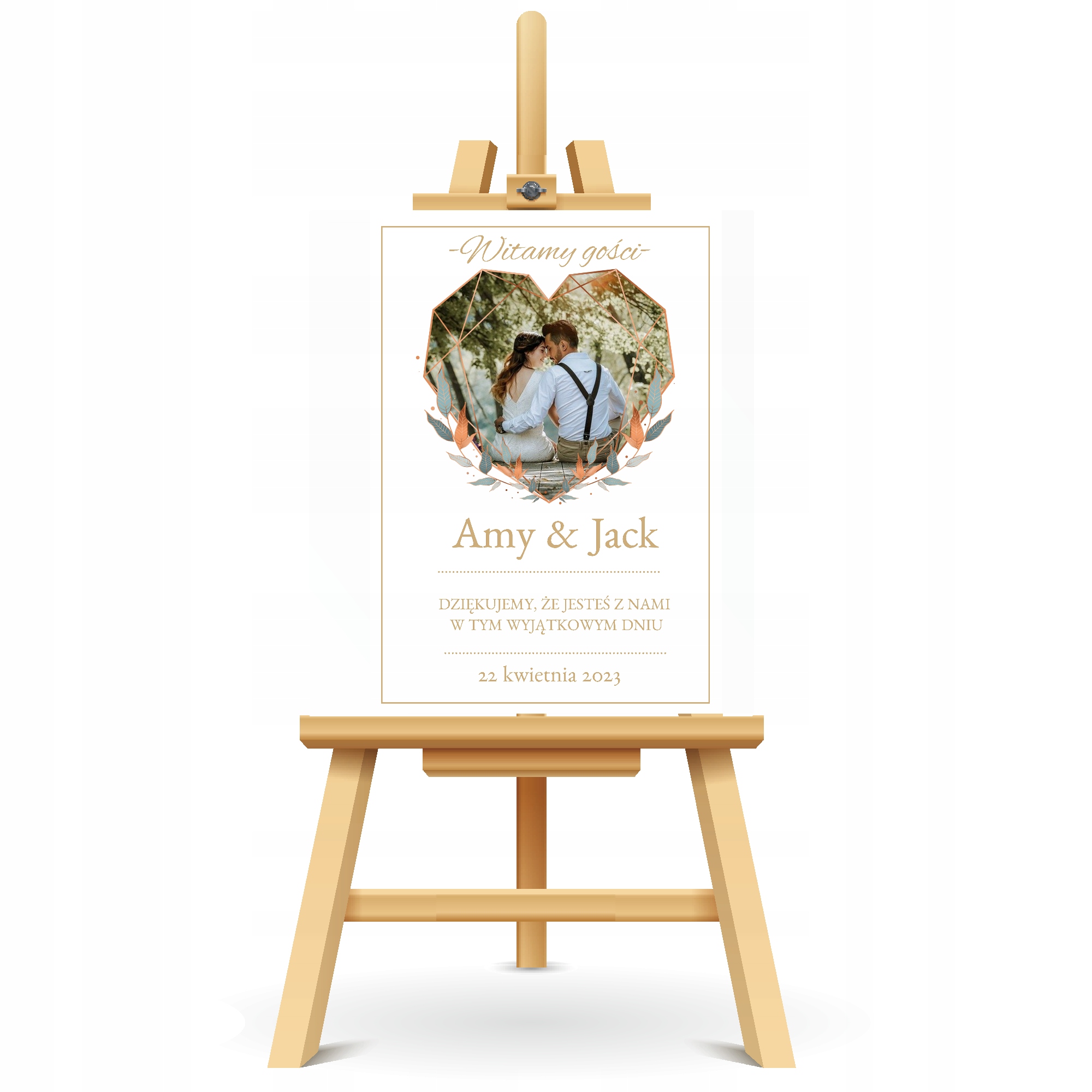 Tablica powitalna PLAN STOŁÓW NA WESELE 100x70 XXL Cechy dodatkowe możliwość zamieszczenia zdjęcia