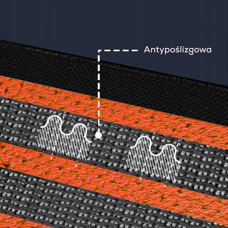 Guma Taśma Materiałowa Hip Band do rozciągania fit Szerokość 80 mm