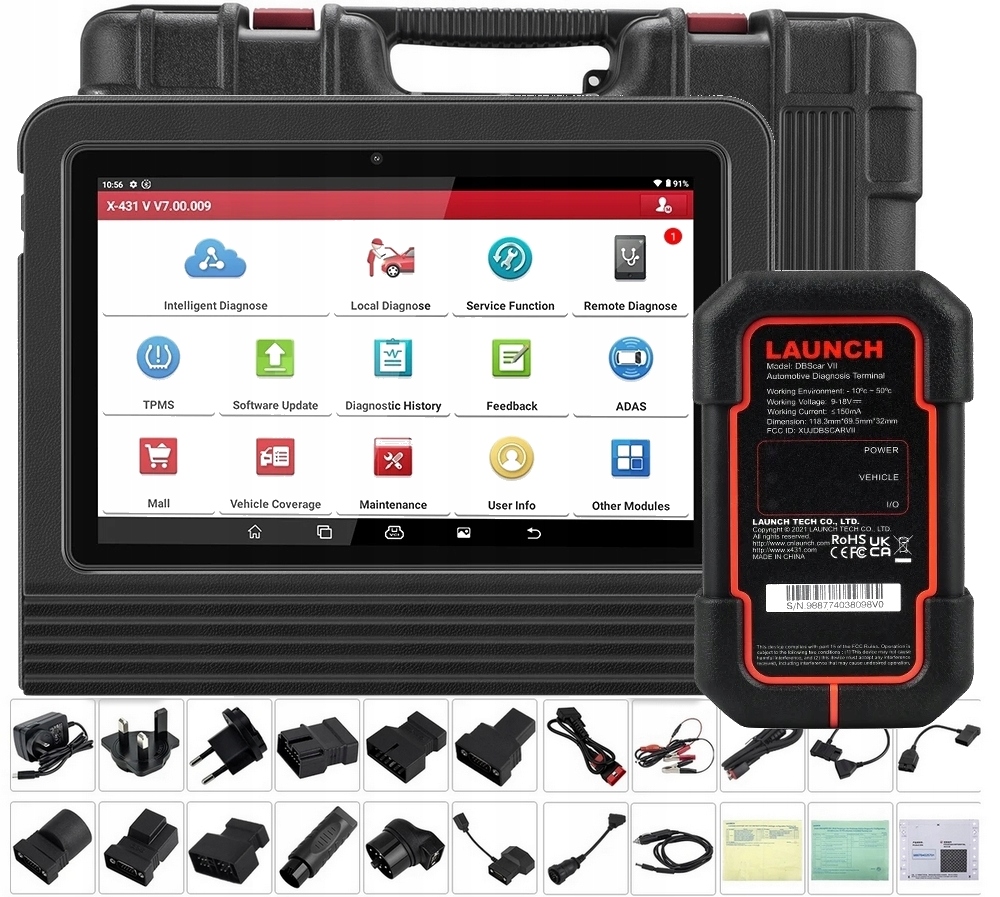 Launch X-431 Pro V5.0 Diagnostický Počítač OBD2 Skener Vymazanie Adaptéry