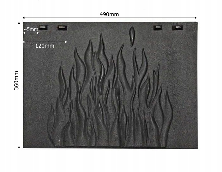 Płyta tylna do kominka kominkowa 49x36 TYP3 Typ Inne elementy