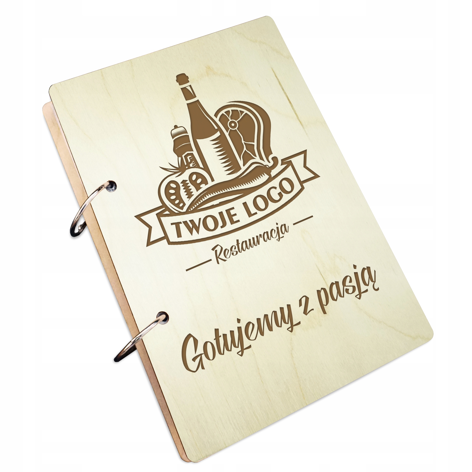 

Przepiśnik Notes Drewniany Na Przepisy Własne Logo