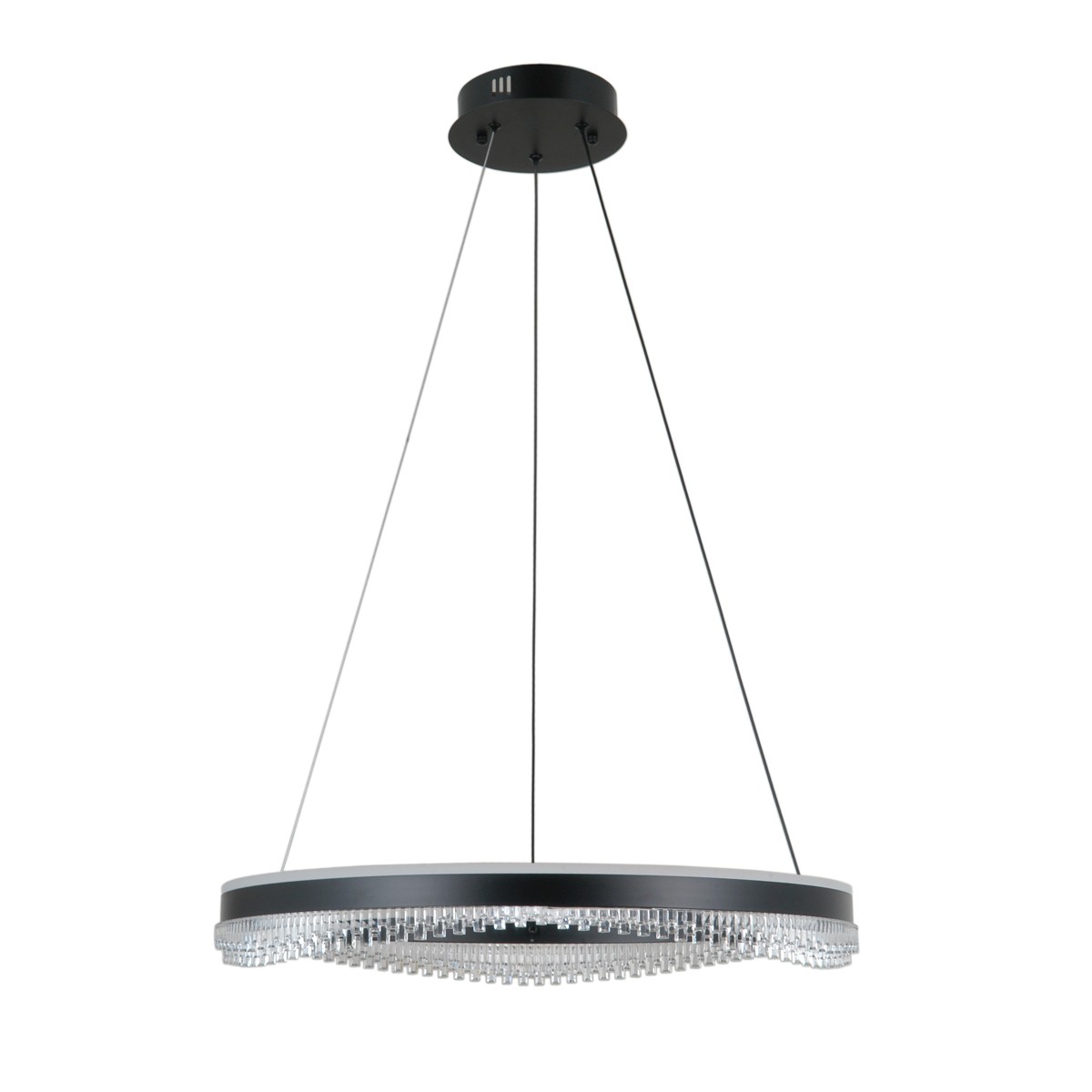Morte PND-34535-L-BK Nowoczesna, czarna lampa wisząca Led, 3600LM