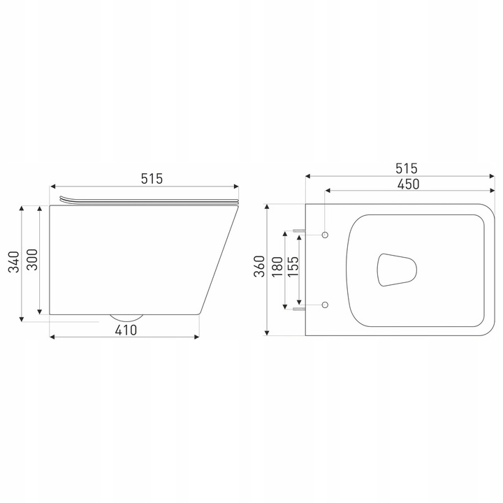 MISKA WC TINOS BIAŁY DESKA SLIM RIMLESS KERRA Kod producenta 5907548115232