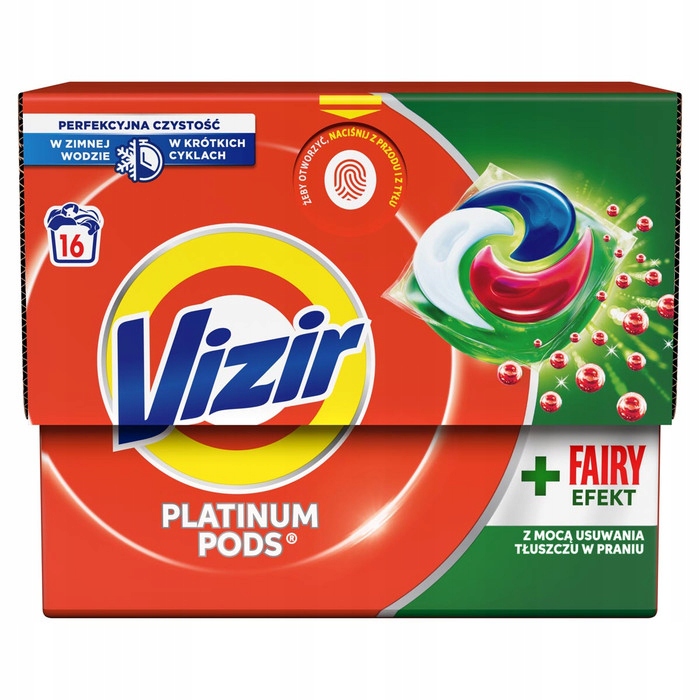 2x Vizir Platinum Fairy Effect Kapsułki Do Prania Jasnych Kolorów 16P
