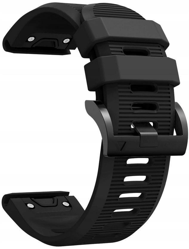CZARNY Silikonowy Pasek Garmin FENIX 6X Solar