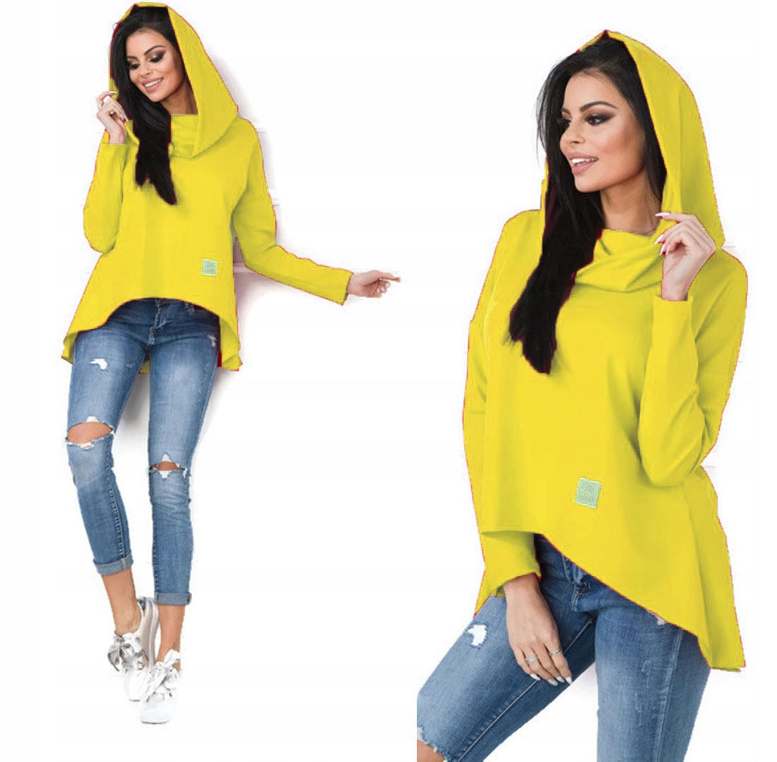 

Asymetryczna Tunika Bluza Sukienka Komin Kaptur Un