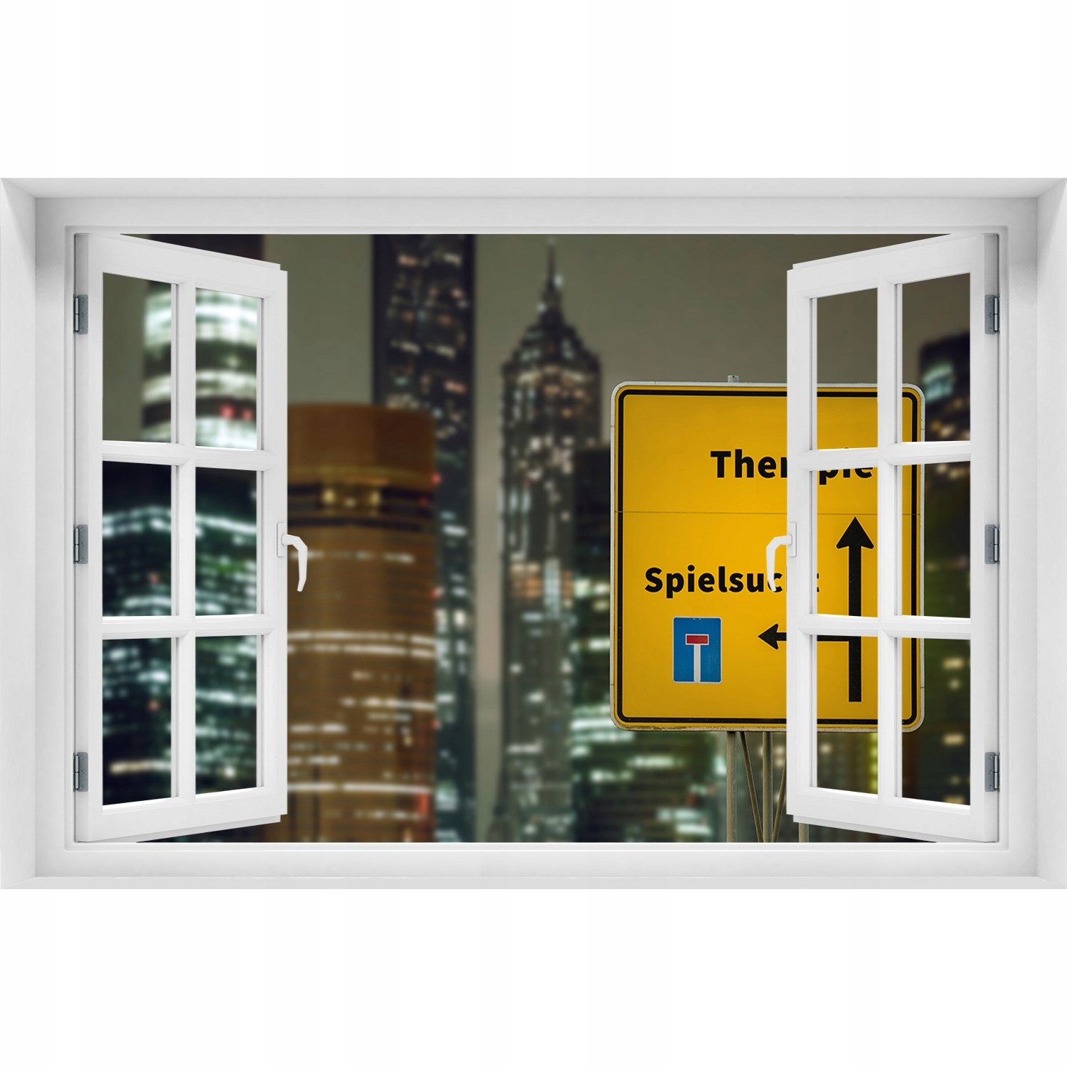 

Samoprzylepna Naklejka na ścianę Terapia w mieście