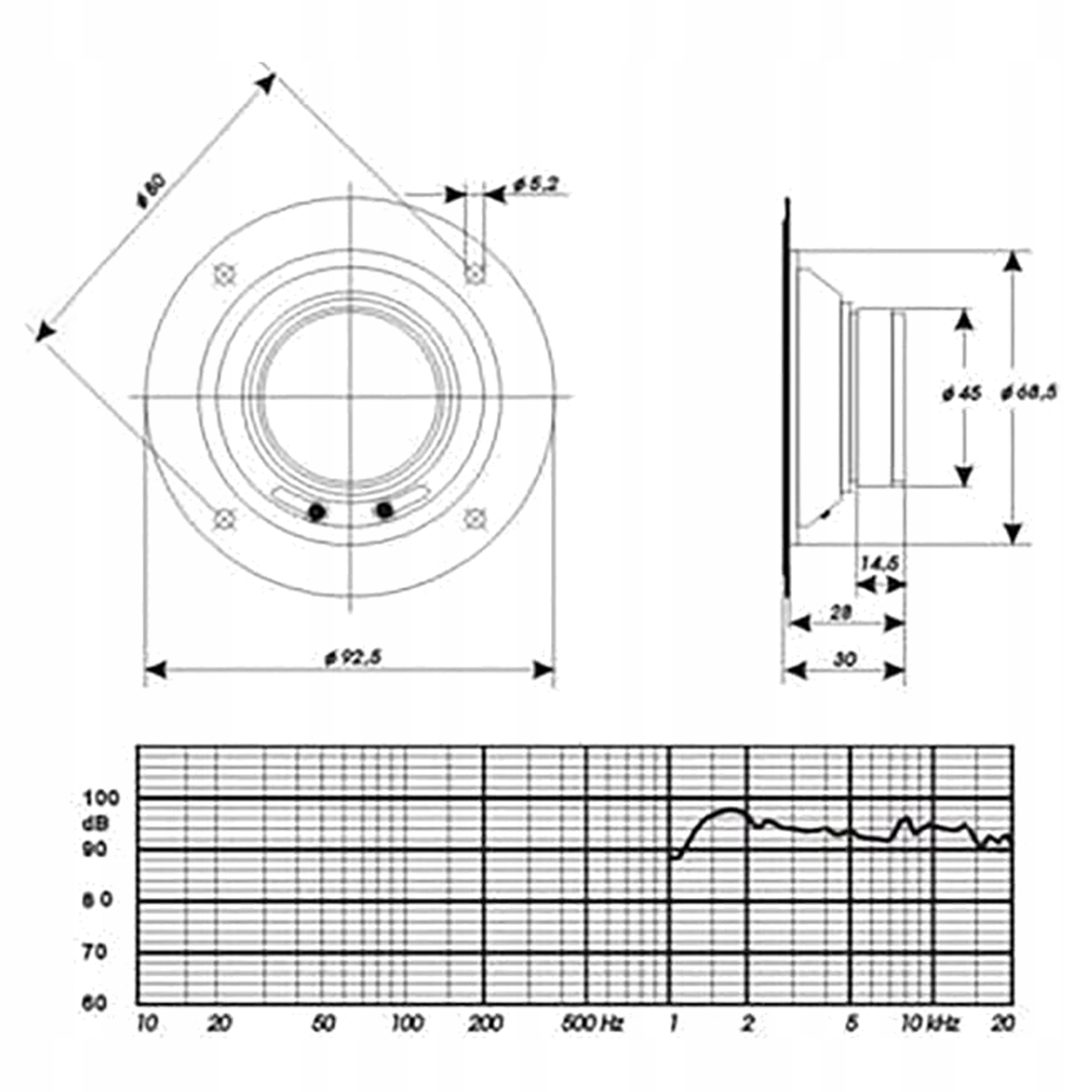 TONSIL GDW 9/60/4 8Ohm GŁOŚNIK WYSOKOTONOWY Marka Tonsil