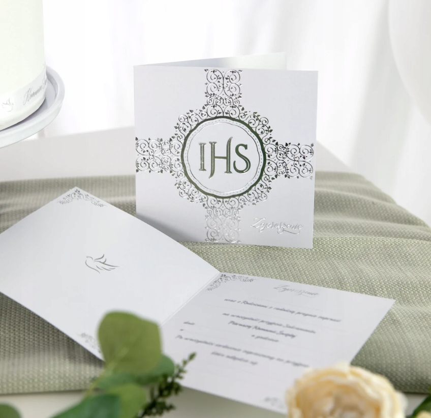 ZAPROSZENIE NA KOMUNIĘ zaproszenia 10sztuk KOMUNIA Marka PartyPal