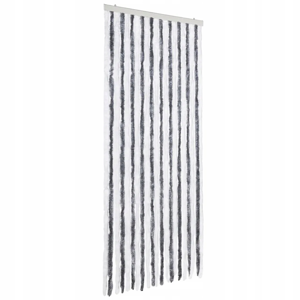 Závěs proti hmyzu žinylkový, nastavitelný, 90x220 cm, šedo-bílý