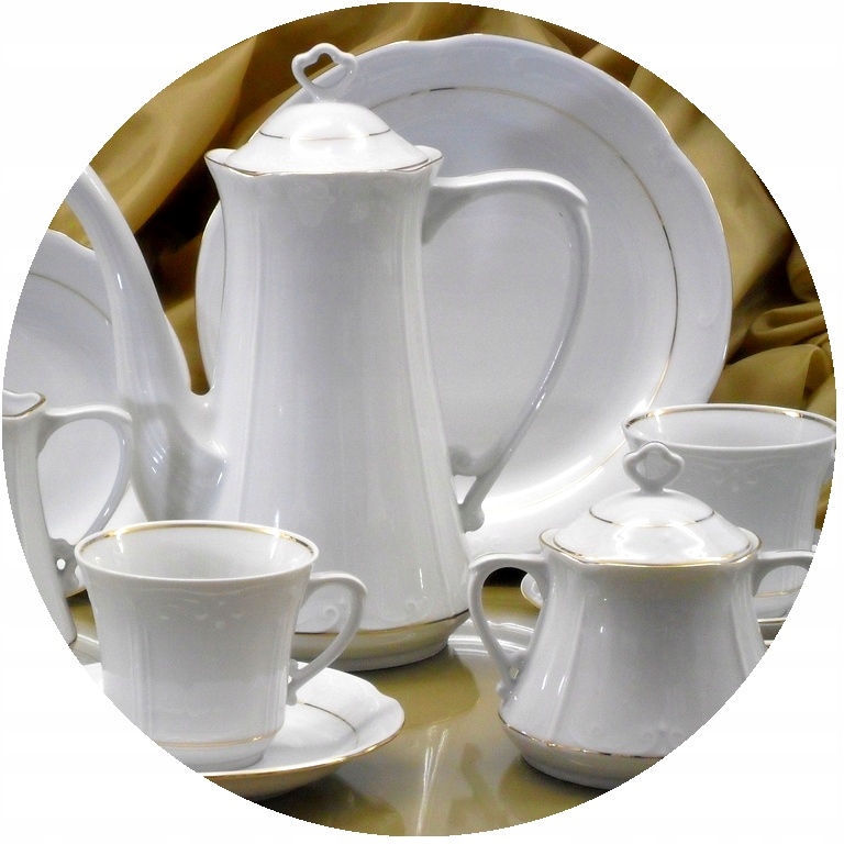 051 Kamelia Serwis Kawowy 12/39 Chodzież Porcelana