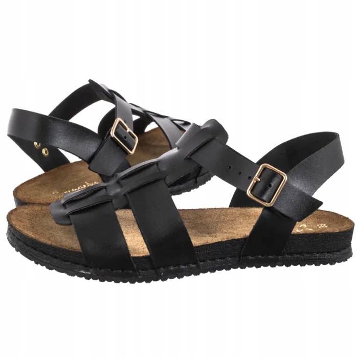 Dámské kožené sandály Maciejka černé 06999-01 Black