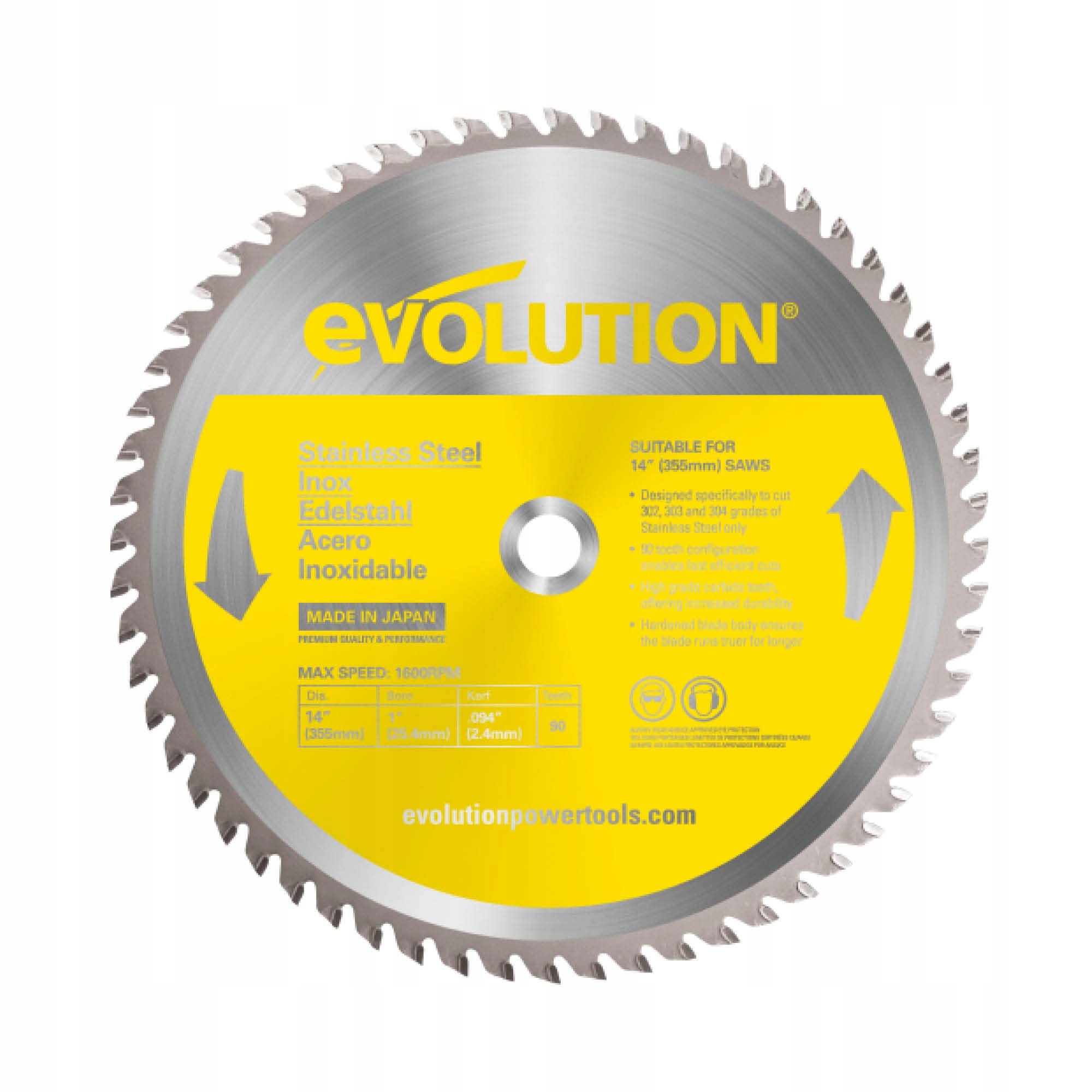 REZNÝ KOTÚČ EVOLUTION EVO-355-90-SN 355 X 25,4 MM