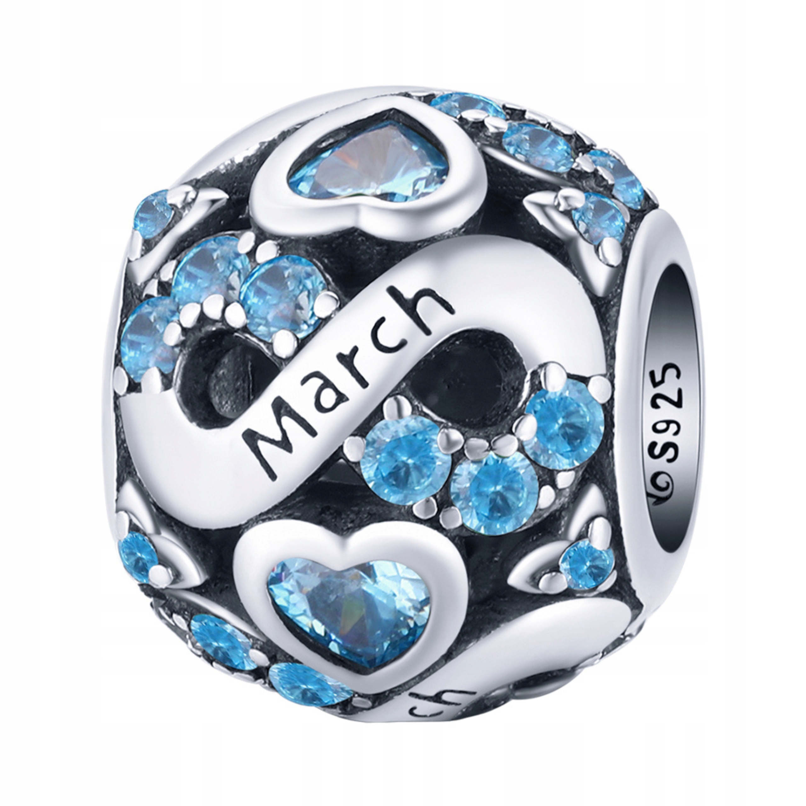 

Charms Miesiąc Marzec Urodziny Srebro 925