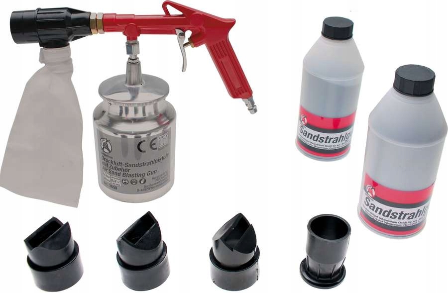 Pištoľ na pieskovanie, s súpravou