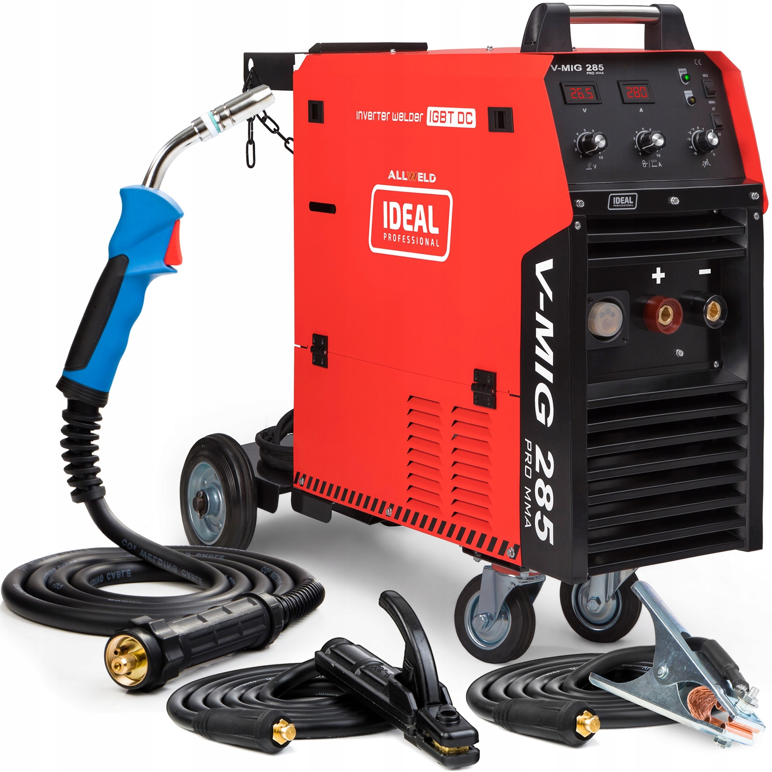 Invertorová Svářečka Ideal V-mig 285 4X4 Pro Mma Hliník Igbt 400V 280A