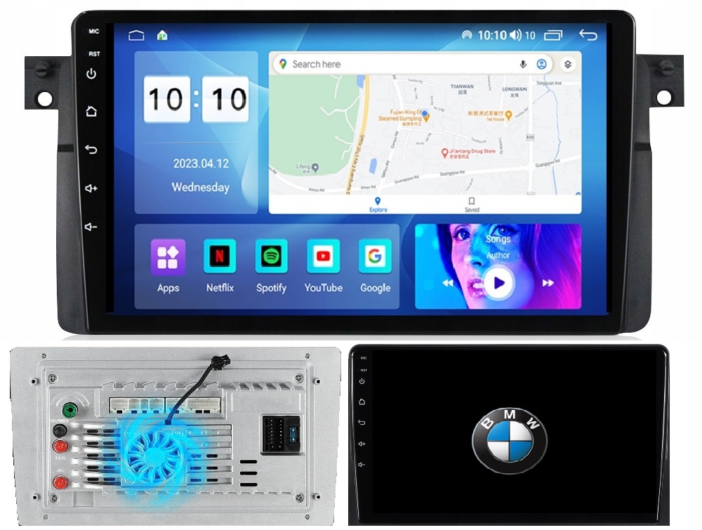 Radio Nawigacja Android Gps Bmw 3 E46 1999-2005 Android Auto+kamera 8/256GB