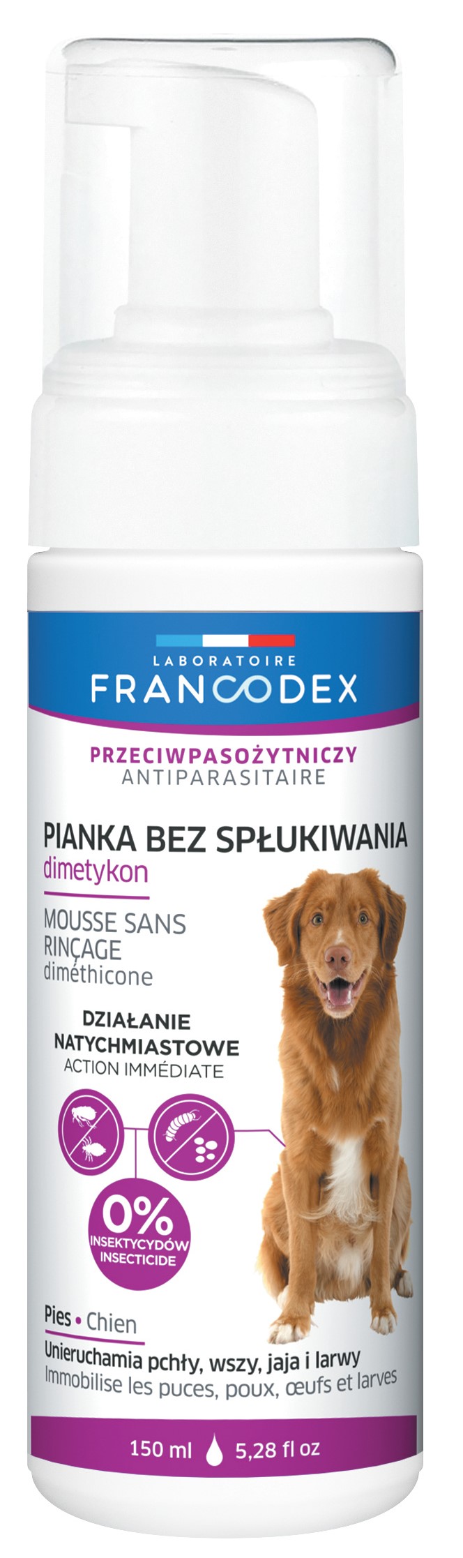 Levně Sprej proti parazitům Francodex Pěna proti parazitům 150 Ml 150 g 150 ml