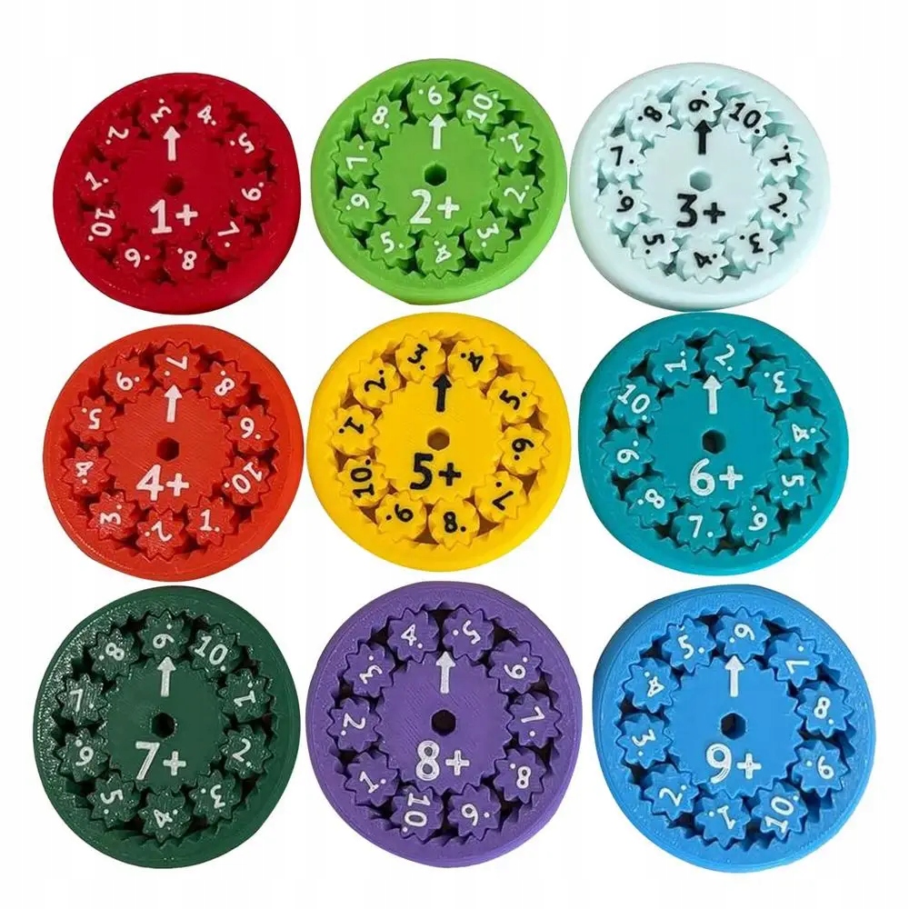 MATEMATYCZNY SPINNER NAUKA DODAWANIA ODEJMOWANIA DLA DZIECI 9 SZTUK ZESTAW