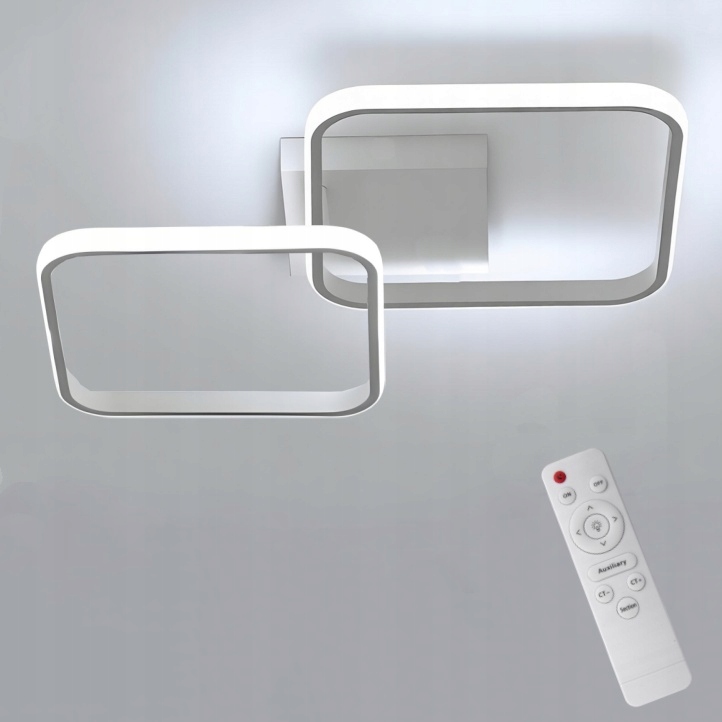 stropní svítidlo Led Lustr Čtverec Moderní 50W 3000K-6500K S Dálkovým Ovládáním