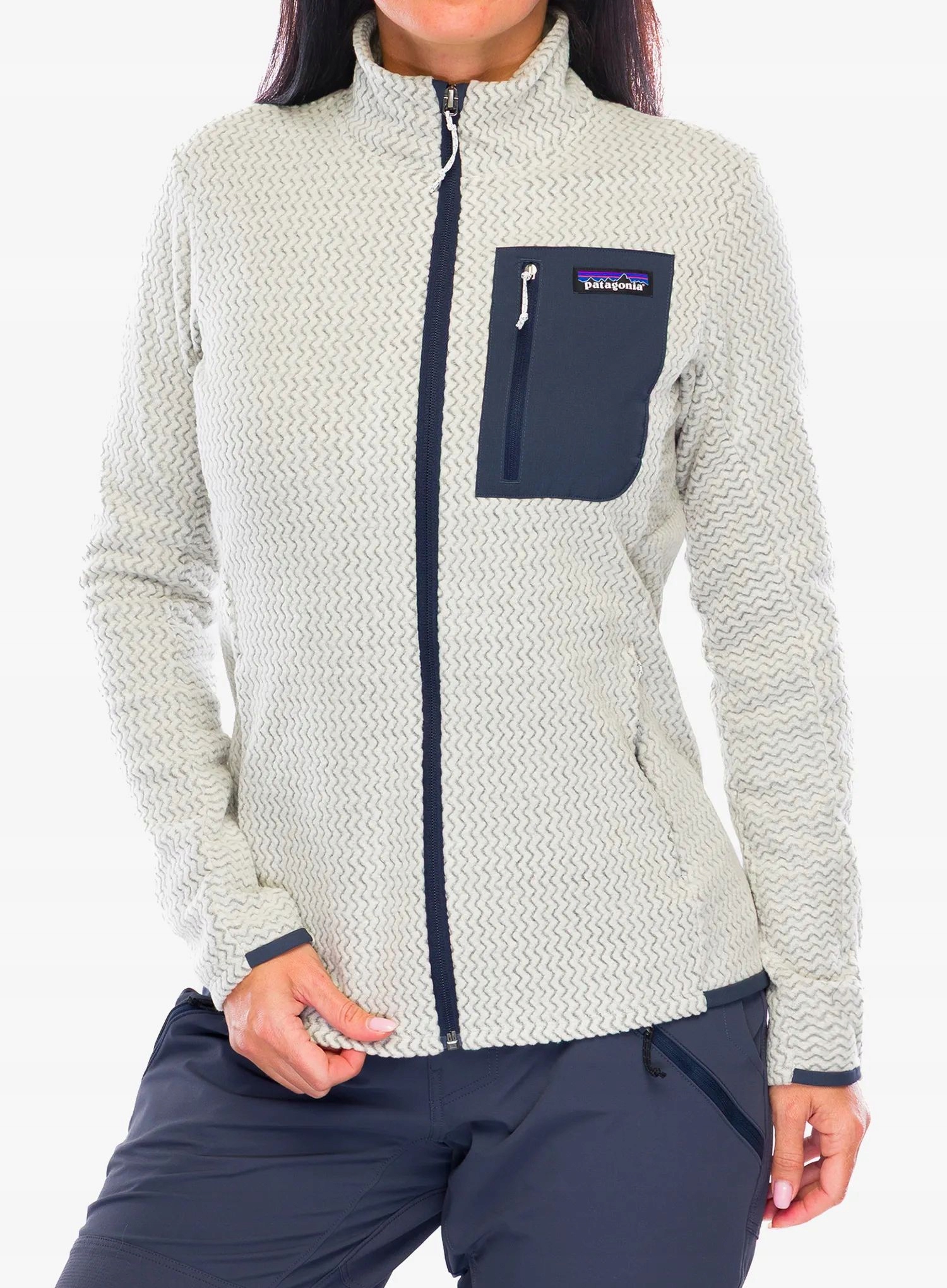 Bluza polarowa damska Patagonia R1 Air Jacket wool white M