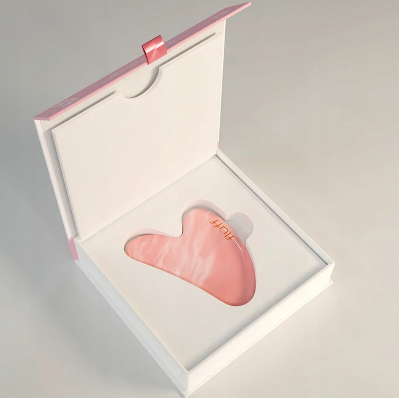 Fluff kamień Gua Sha z różowego kwarcu do masażu twarzy Typ mechaniczny