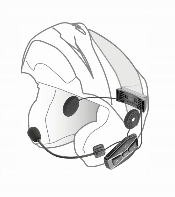 Cienki interkom motocyklowy 2-pak INTERPHONE U-COM Typ połączenia Bluetooth