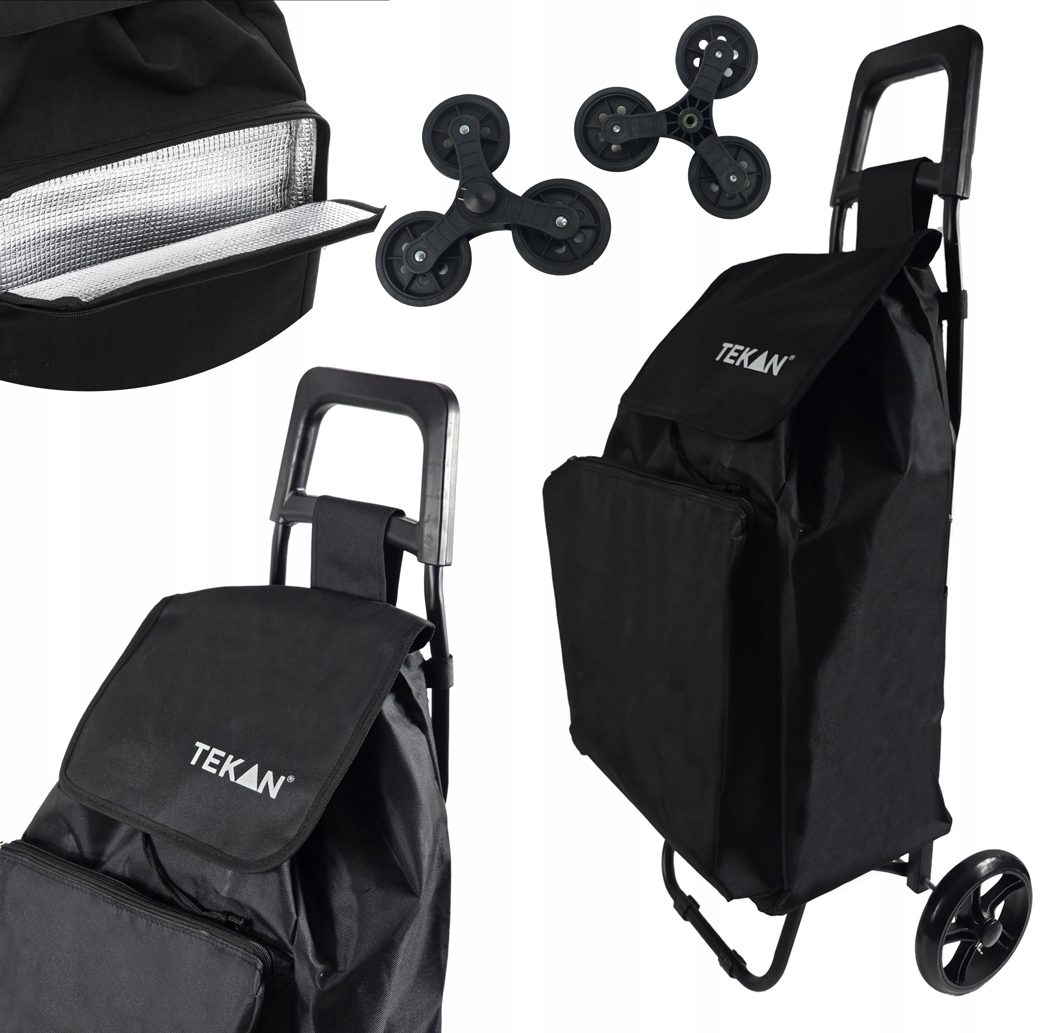 Nákupní Vozík, Lehká Taška Na Kolečkách, Velká, 2 Kusy Ložiskových Kol