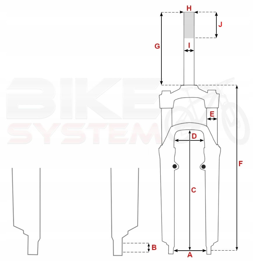 AMORTYZATOR 24 XCT SR SUNTOUR 1CAL21 VB C.P. AS123 Średnica rury 1