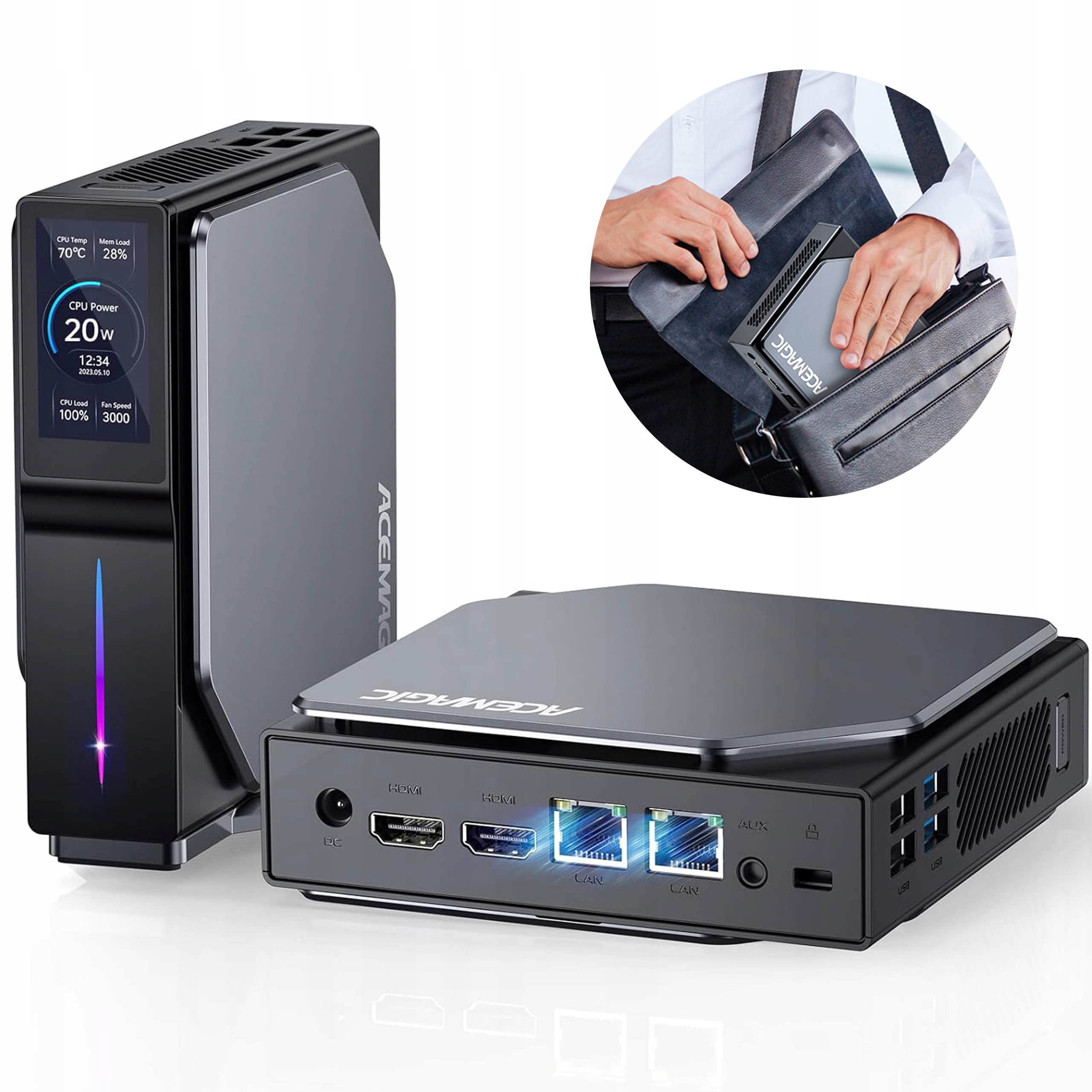 Mini Pc Vertikálny Intel Alder Lake-N100|16GB DDR4 3200MHz Sdd 512MB M.2 NVMe