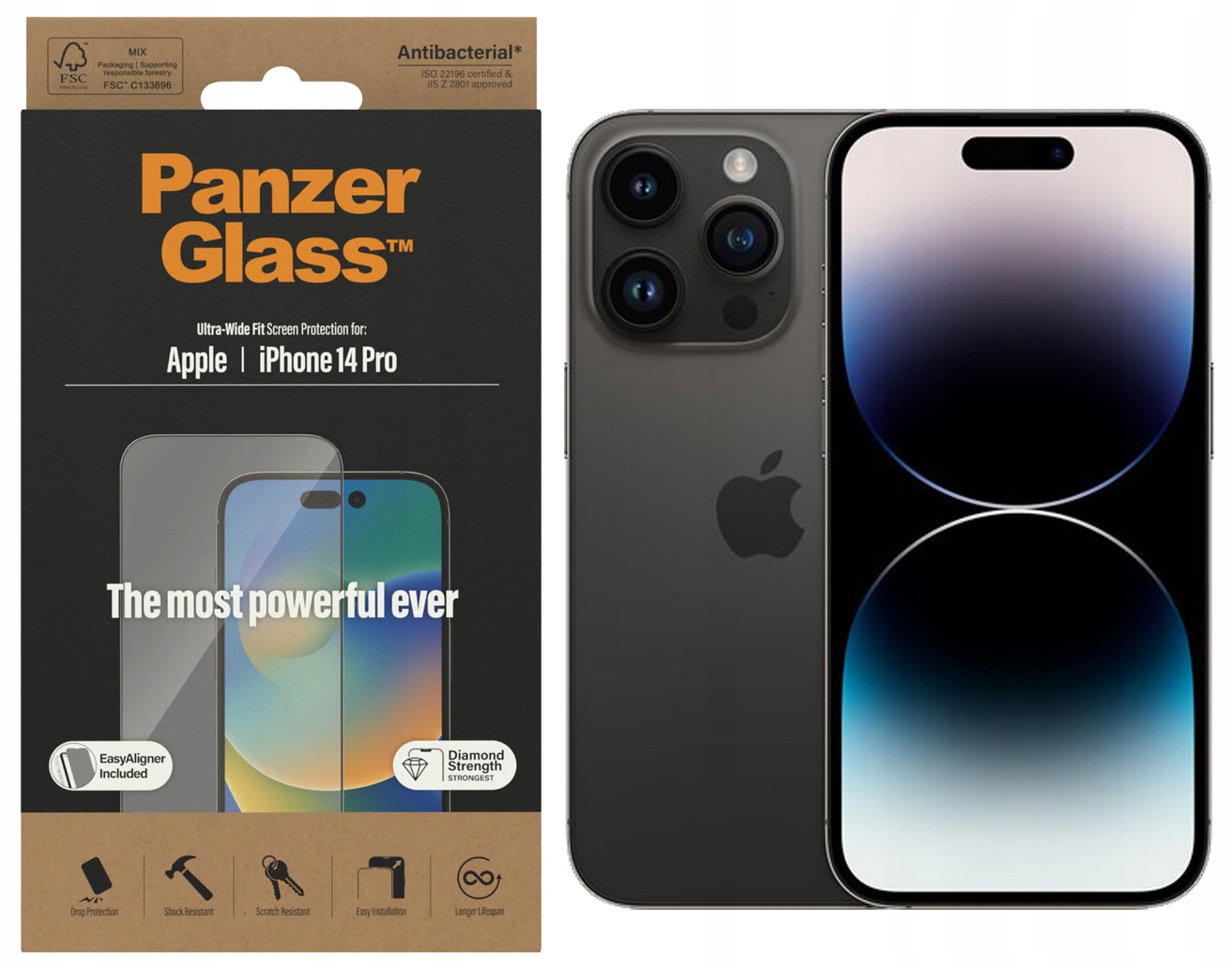 Tvrzené Sklo Ultra-Wide Fit EasyAligner PanzerGlass pro iPhone 14 Pro