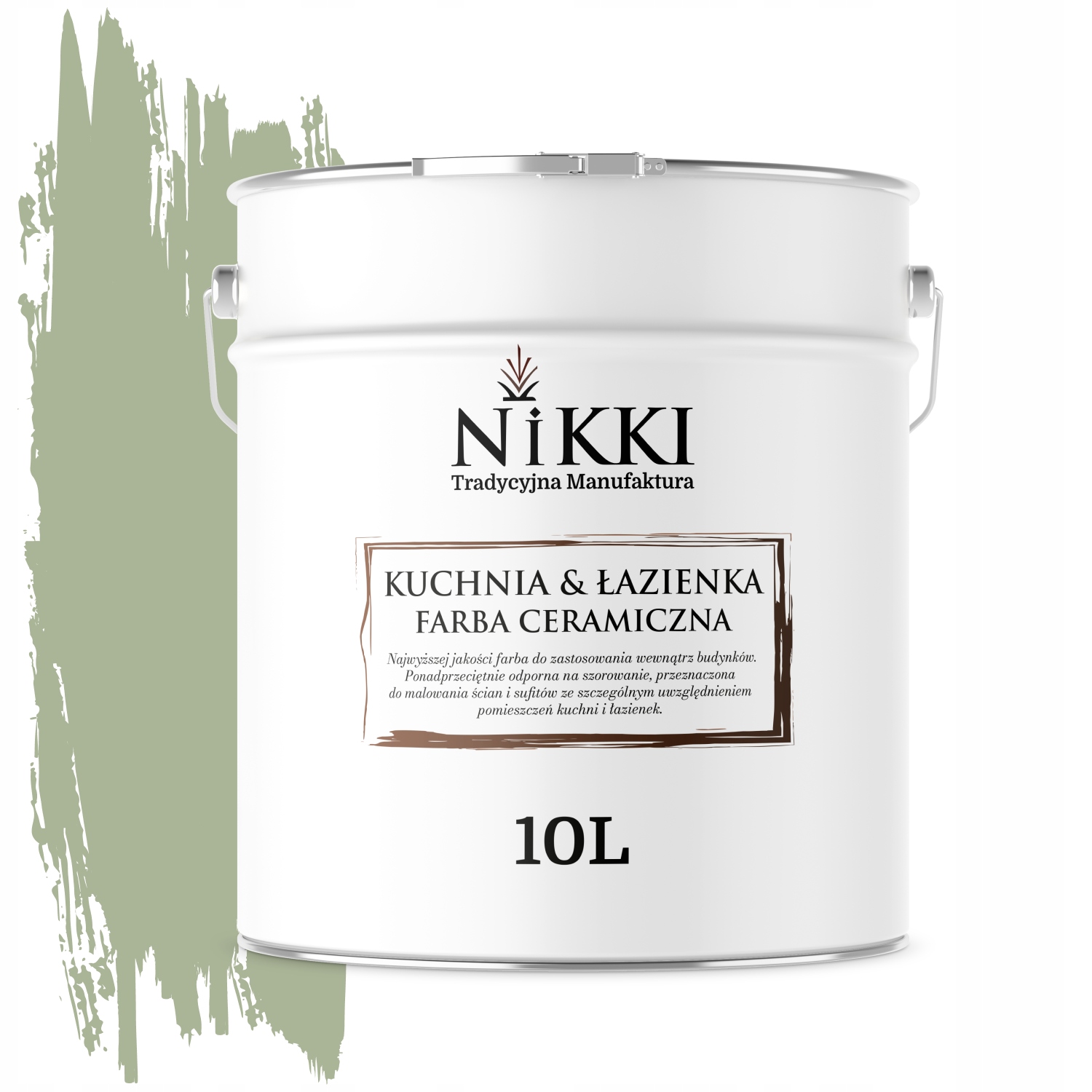 Keramická Farba Kuchyňa Kúpeľňa Zelená H2143 Hlboký Mat 10 L Nástenná