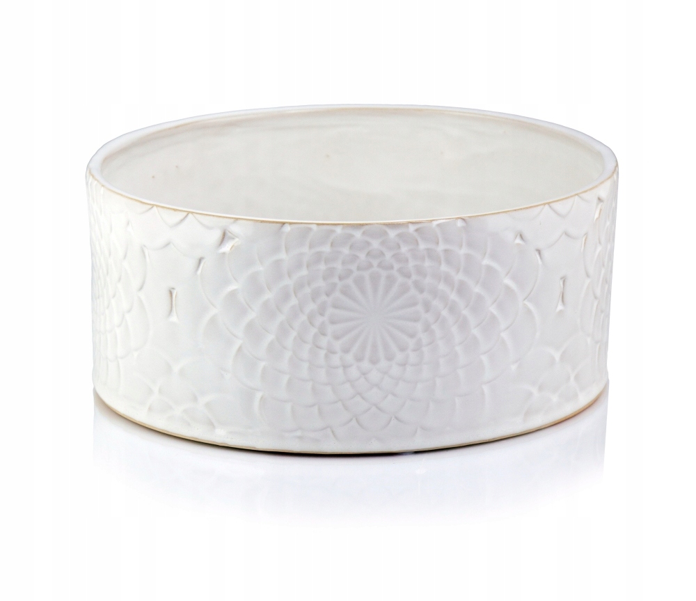 Doniczka ceramika misa krem 07.135.28 Polnix 28x28x12cm