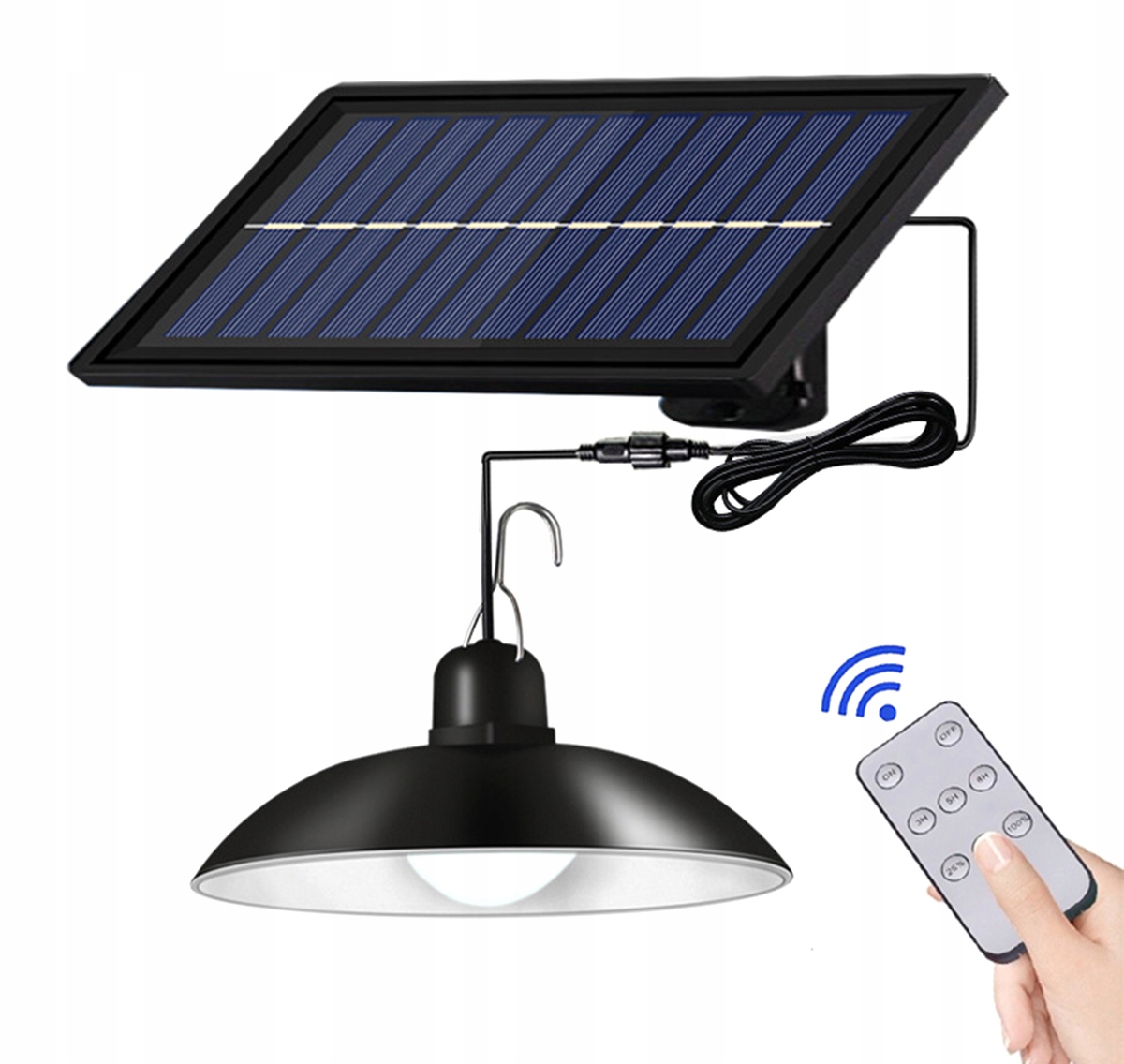 LAMPA SOLARNA ŻYRANDOL LED WISZĄCA OGRODOWA Z CZUJNIKIEM RUCHU PILOT ZD53D EAN (GTIN) 5907621827557
