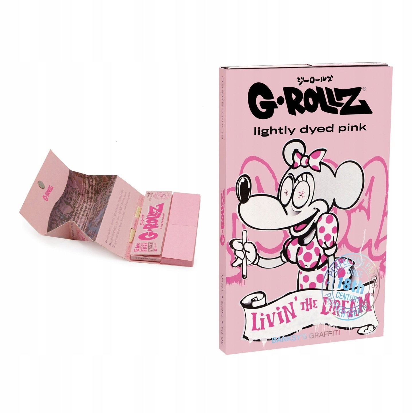 БУМАЖНЫЕ САЛФЕТКИ G-ROLLZ PINK 1 1/4 FILTER ЛОТОК