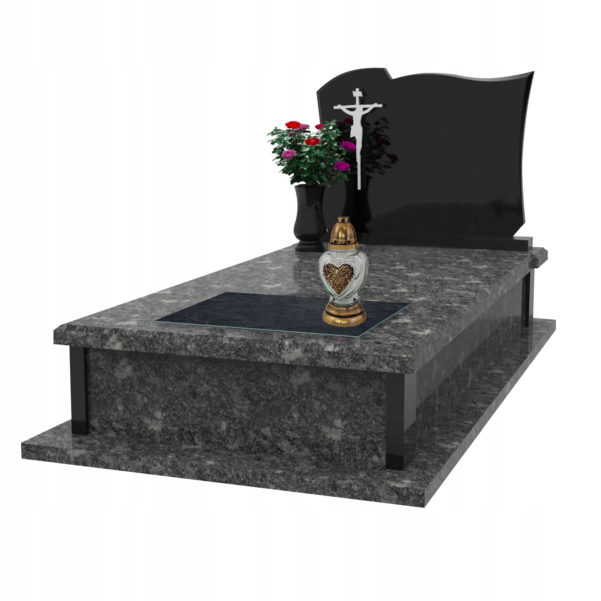 SZKLANA PODSTAWKA POD ZNICZE 60x20cm Skała 74c Stan opakowania oryginalne