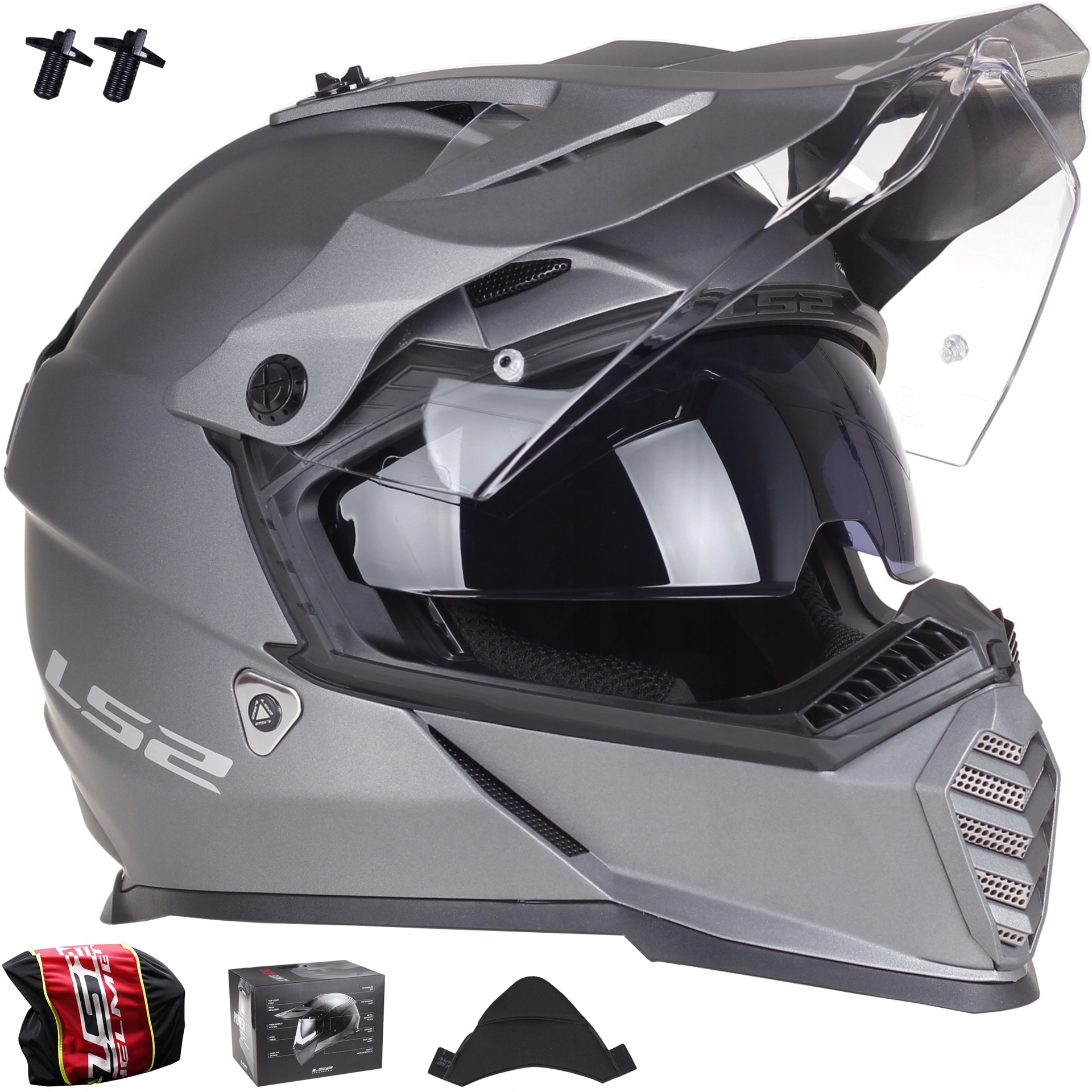 

LS2 MX436 Pioneer Evo titan Kask Cross Enduro Atv