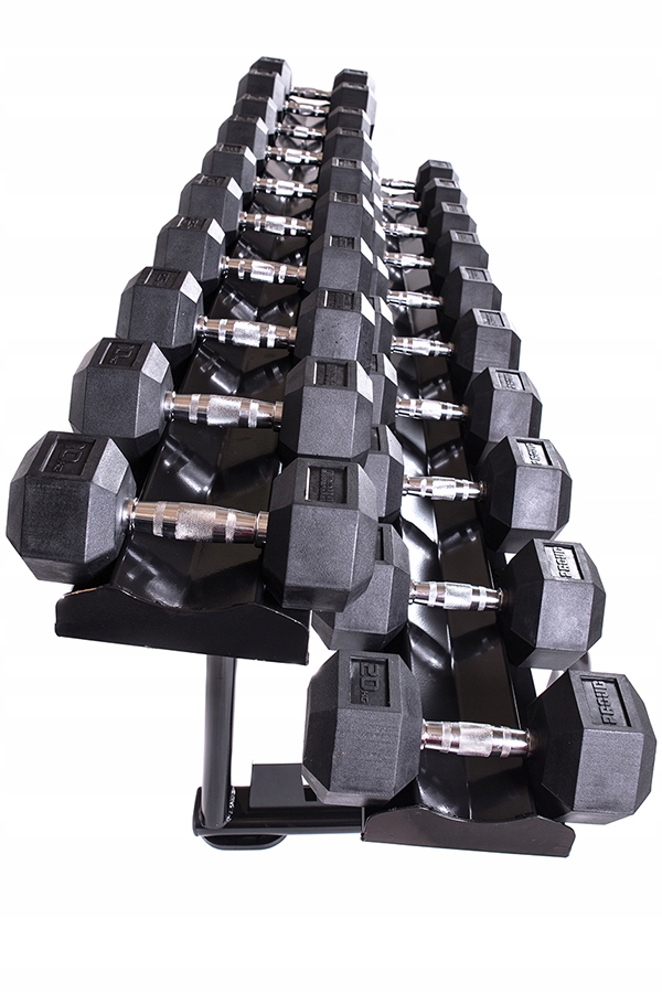 20KG HANTEL HEX OGUMOWANY DO ĆWICZEŃ PROUD Model HEX