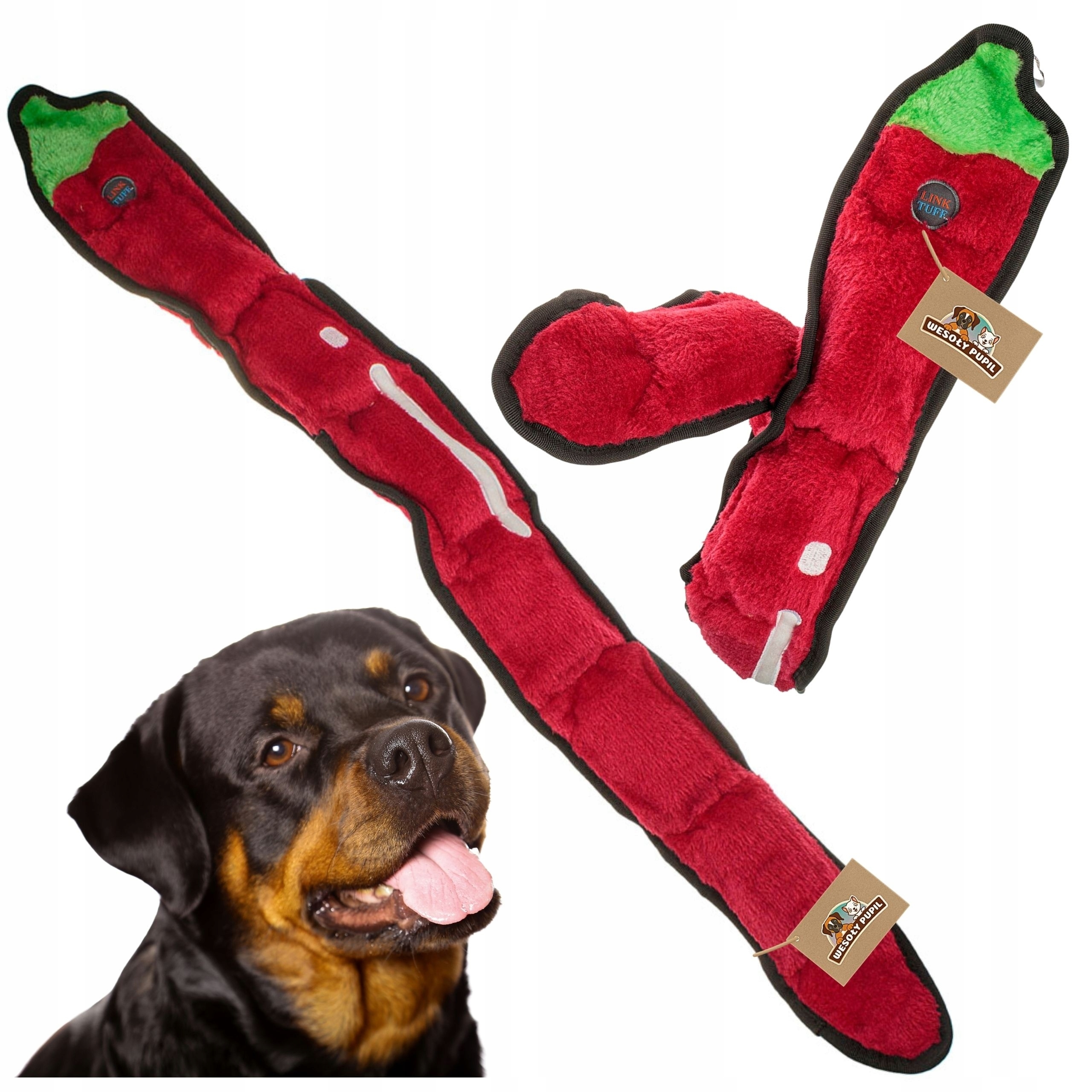 Levně Hračka pro psy Paprička Chilli Giga dlouhá s pískátky až 99 cm