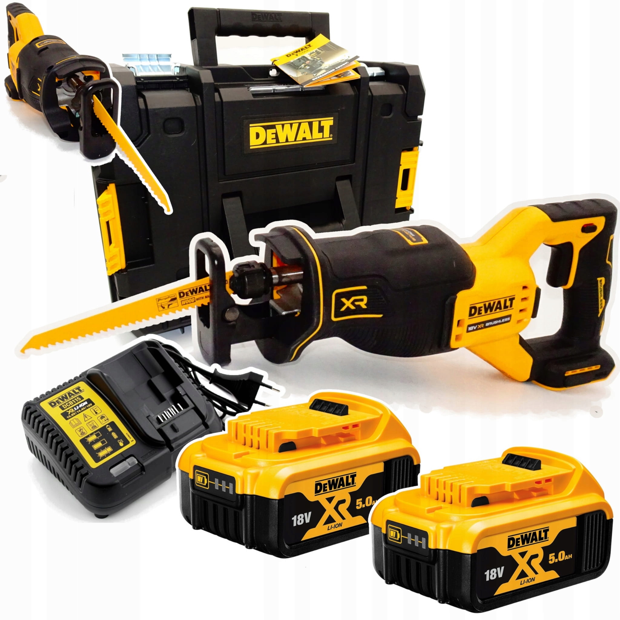 Dewalt DCS382P2 Piła Szablasta Posuwowa 28,6mm 18V Xr Lisica Zestaw 2x5Ah
