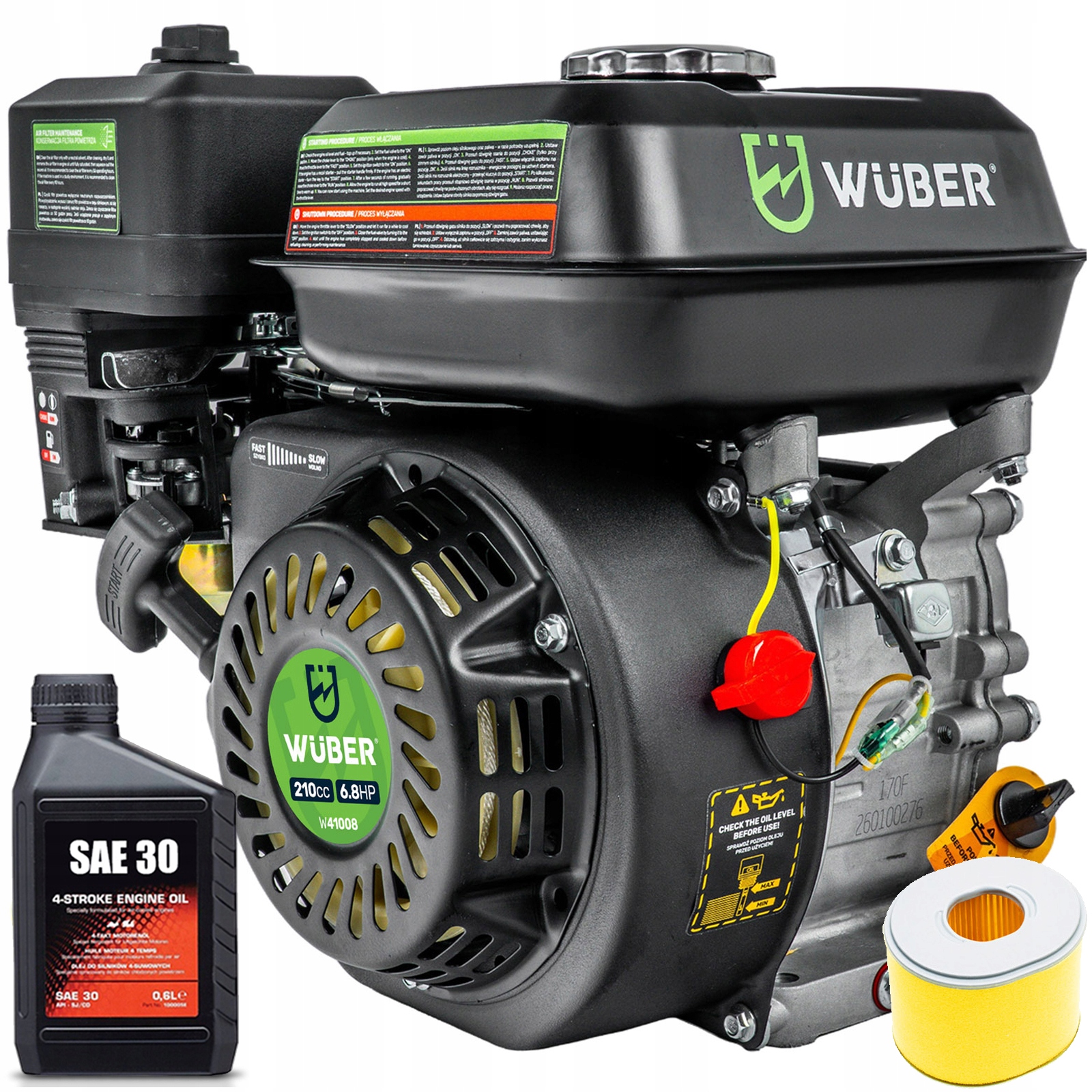 Silnik Spalinowy Benzynowy Zagęszczarki Glebogryzarki 7 Km 20MM Ohv Mocny