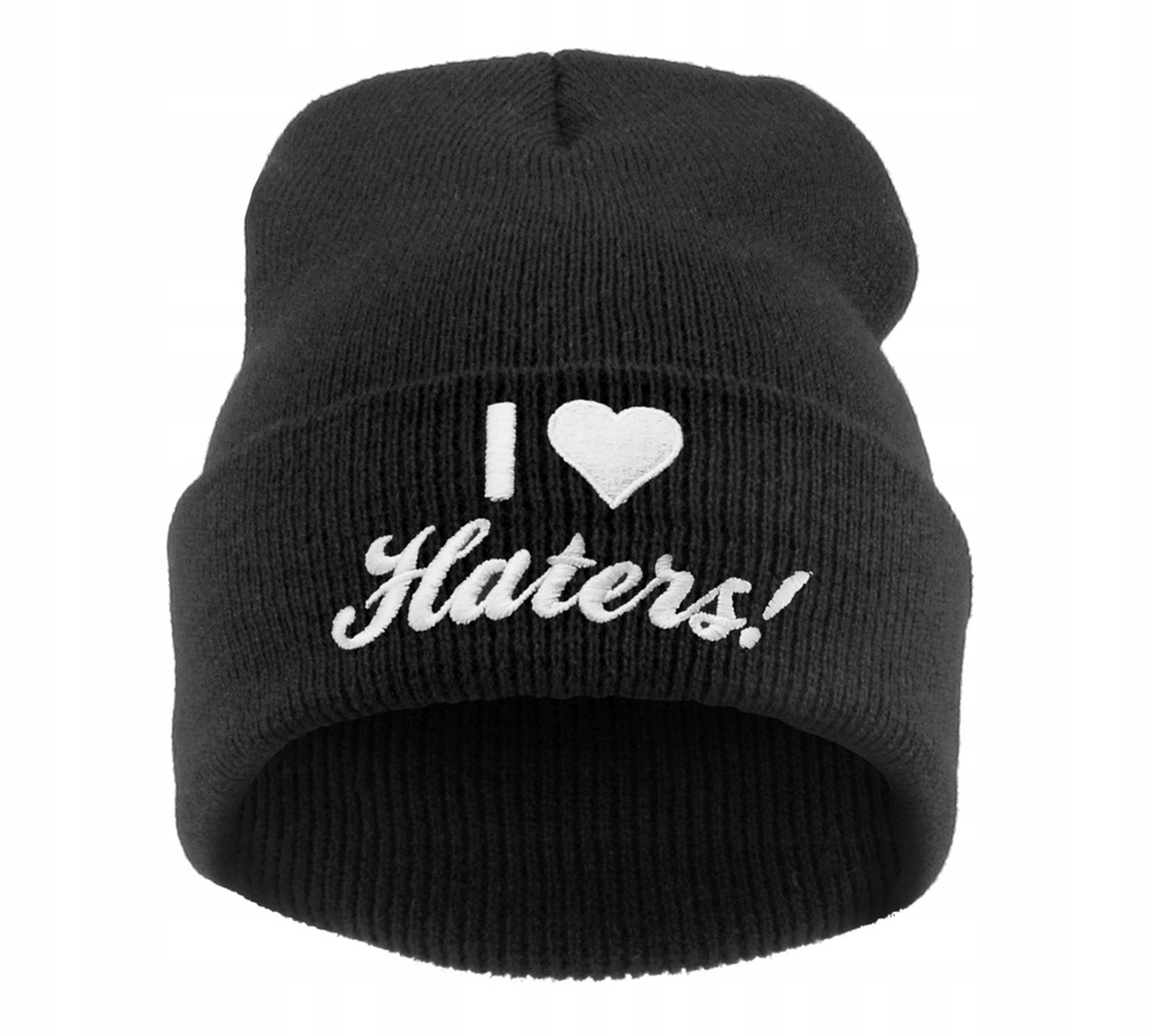 

Zimowa Czapka Beanie I Love Haters Haft