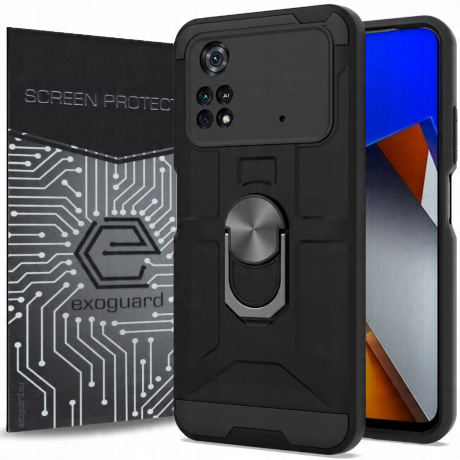 

Etui Pancerne Case+szkło do Xiaomi Poco M4 Pro