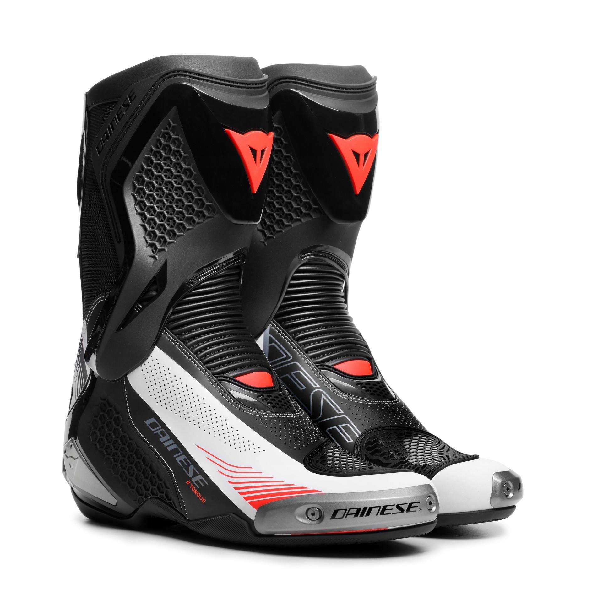 Športové motocyklové topánky Dainese Torque 4 Air Čierno/Bielo/Červené-Fluo 4