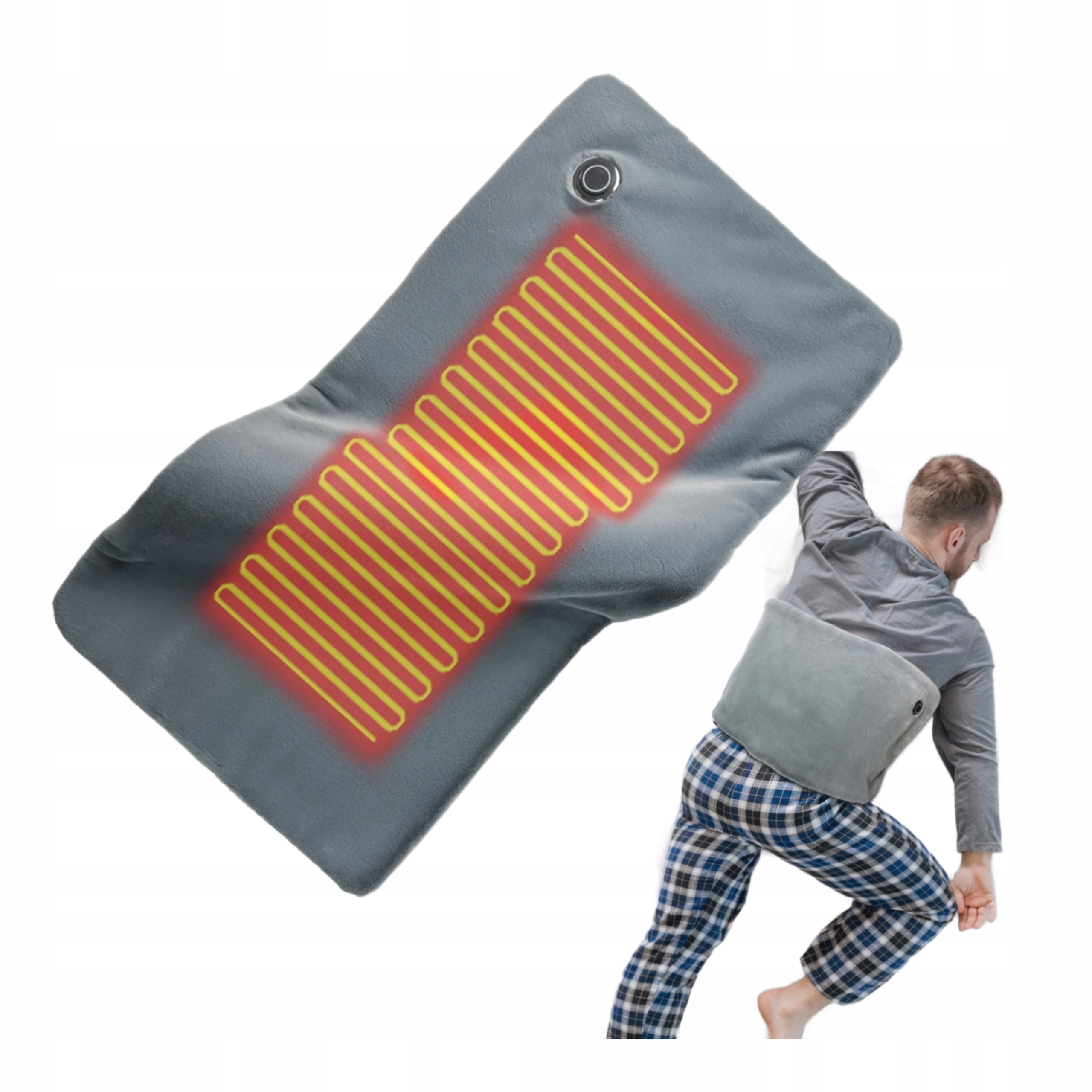 Koc Kocyk Elektryczny Usb 30x60cm 10W 3 Poziomy Grzania Podgrzewany