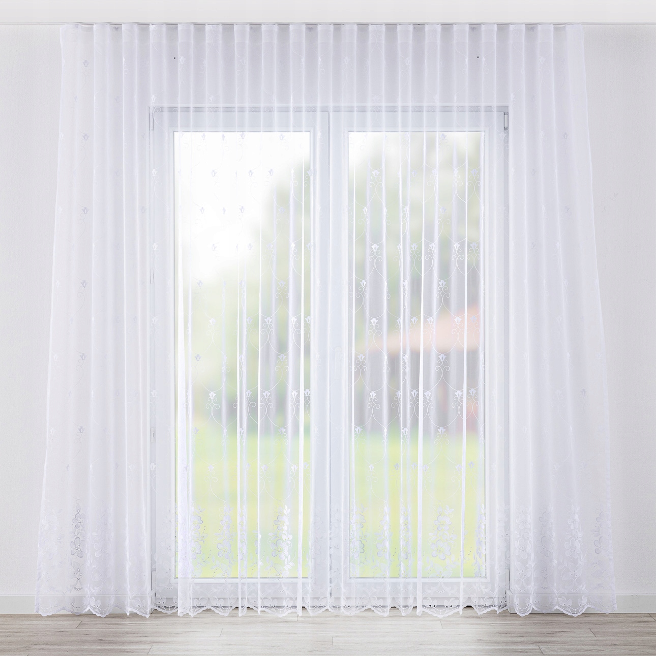 Hotová Záclona na wave páske Woalowa 300 x 245 cm biela