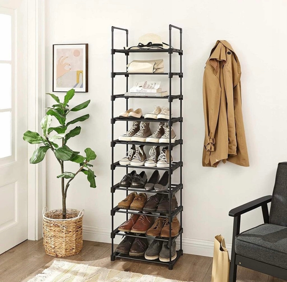 REGAŁ SZAFKA PÓŁKA NA BUTY ORGANIZER METALOWA STOJAK SKŁADANA WYTRZYMAŁA! Marka inna