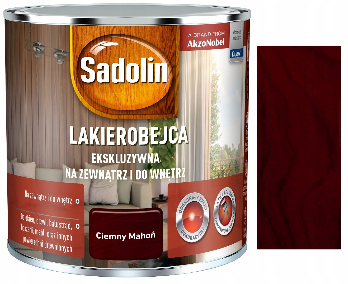 Sadolin Lakierobejca Ekskluzywna Mahoń Ciemny 2.5L