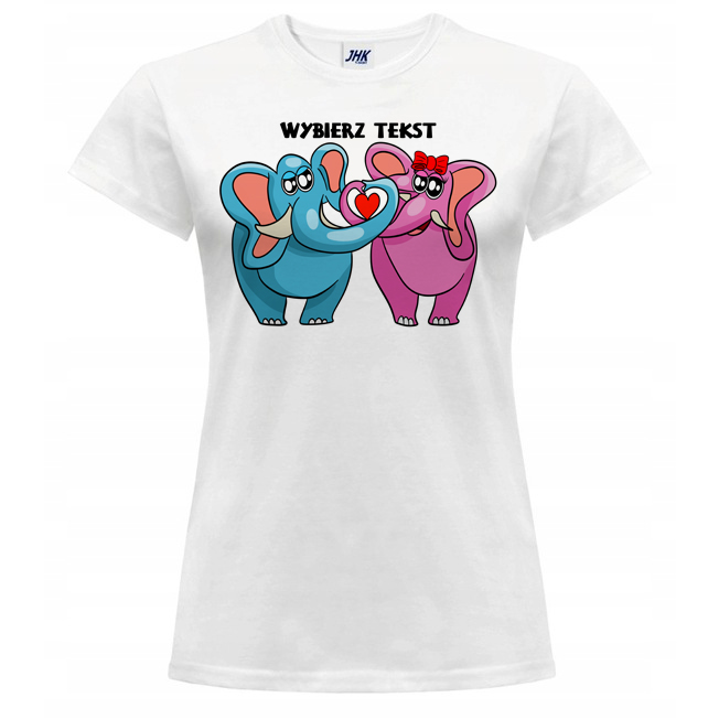 

Koszulka Damska T-shirt Dla Par Słonie Prezent S
