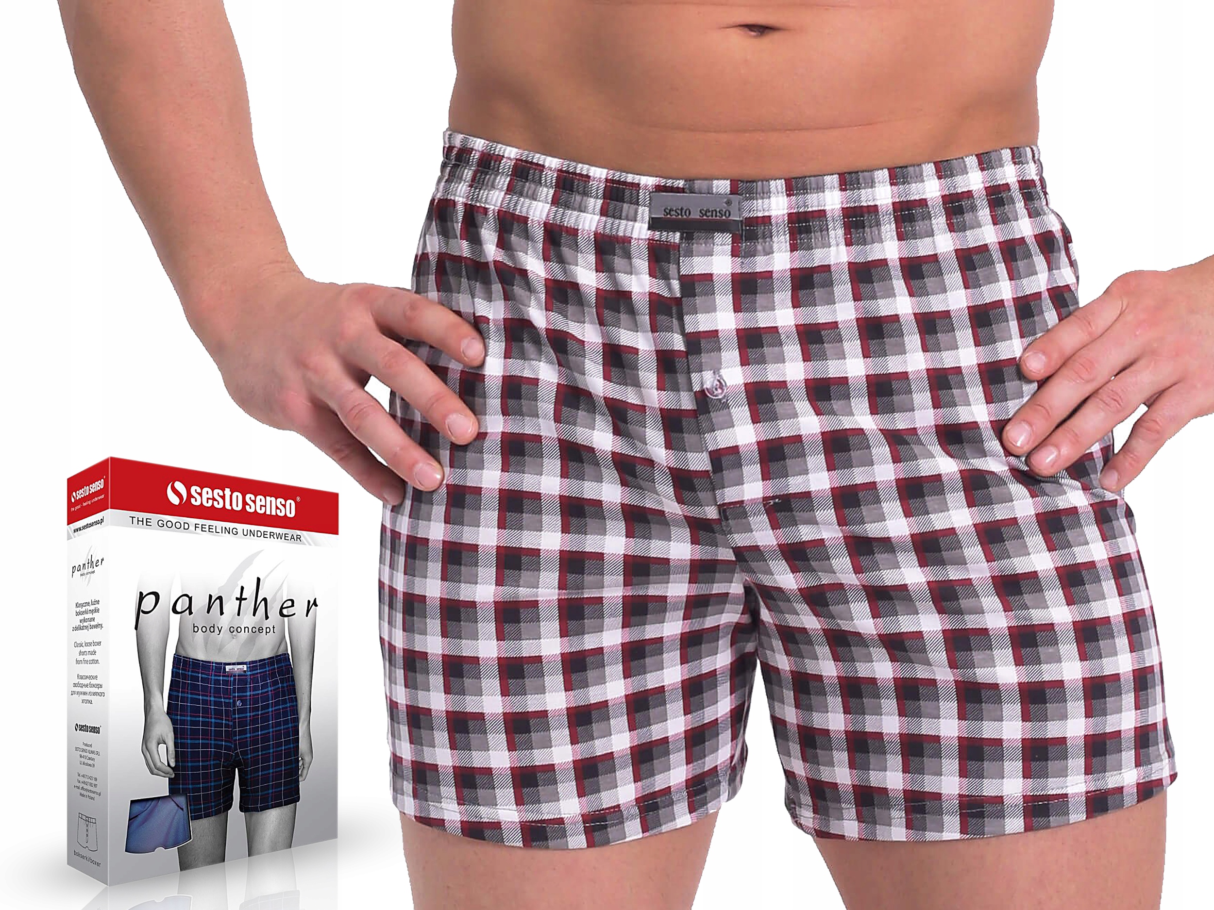 

Luźne Bokserki Sesto Senso Panther Wzór 8, L